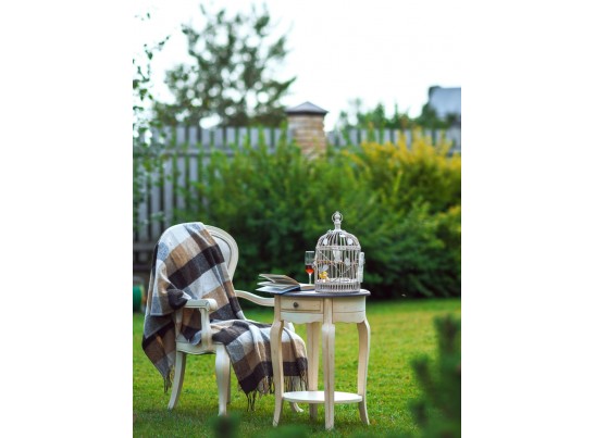 Прикроватная тумба (овальная) ST9331 (белая карамель)