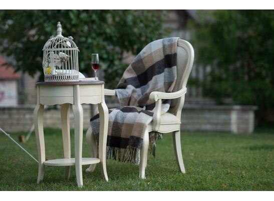 Прикроватная тумба (овальная) ST9331 (белая карамель)