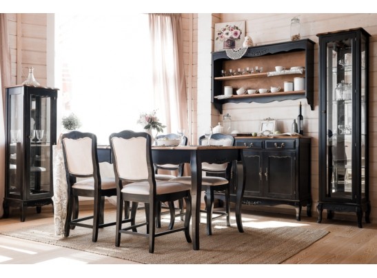 Витрина (высокая) ST9119RN (черный сапфир)