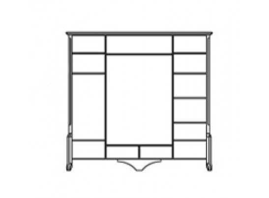 Шкаф для одежды Луиза четырехдверный с декором ММ-227-01/04Б