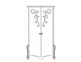 Шкаф для одежды Луиза с декором без зеркала ММ-227-01/02Б