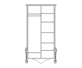 Шкаф для одежды Луиза с декором без зеркала ММ-227-01/02Б