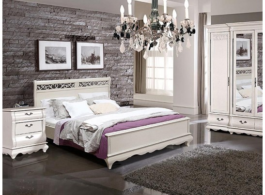 Кровать Оскар без изножья, белая эмаль с ТП ММ-216-02/12Б2