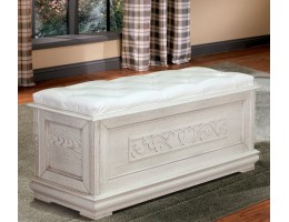 Прикроватный сундук-банкетка Оскар, белая эмаль+ТП ММ-216-08