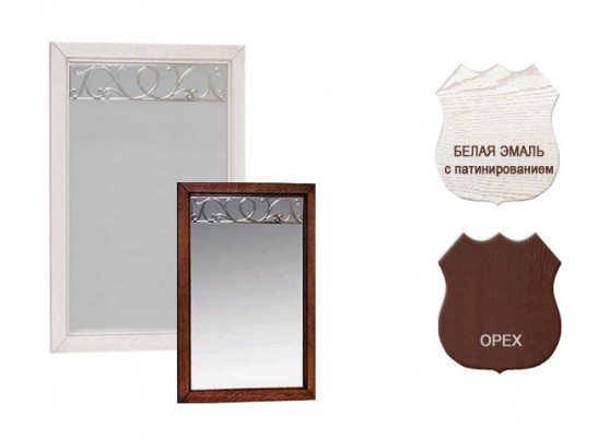 Зеркало Оскар прямоугольное из натурального дерева ММ-216-05