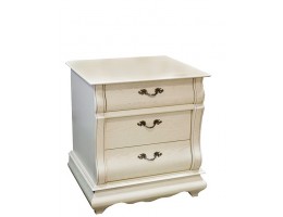 Тумба прикроватная Оскар с 3 ящиками, белая эмаль ММ-216-03