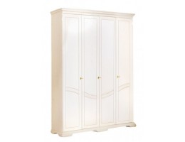 Шкаф для одежды Лика из натурального дерева дуба, цвет белая эмаль ММ-137-01/04Б