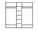 Шкаф для одежды Лика пятистворчатый с металлическими ручками ММ-137-01/05Б