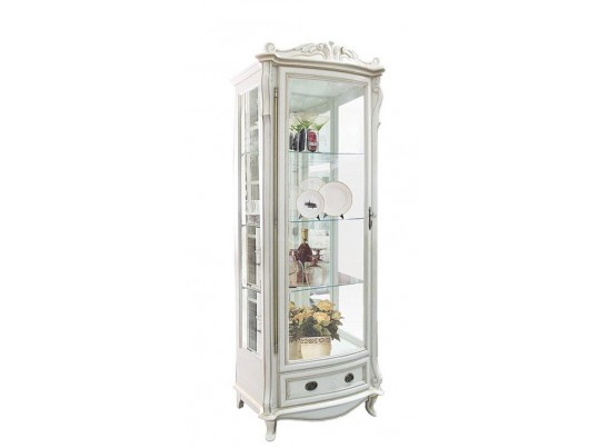 Шкаф с витриной Луи 3 полки ММ-240-01