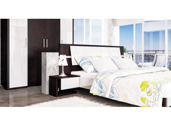 Шкаф для одежды Барселона МН-115-03-220, дуб ниагара/белый глянец