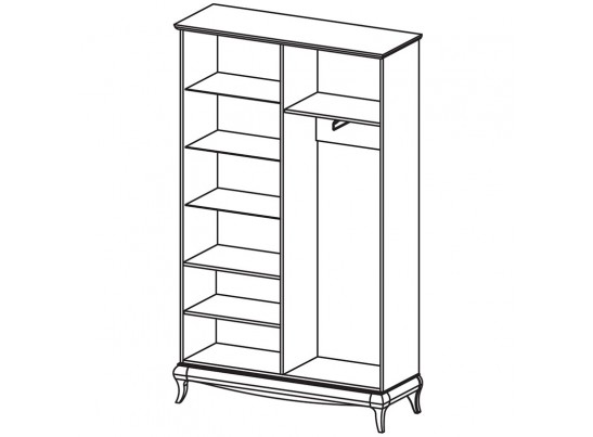 Комбинированный шкаф с витриной Гармония МН-120-10