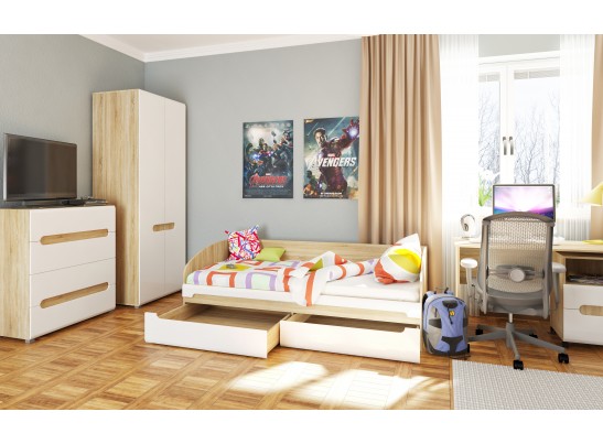 Кровать в детскую Леонардо МН-026-12, белый