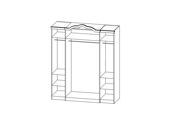 Шкаф четырехдверный Орхидея СП-002-14Д2, белый полуглянец