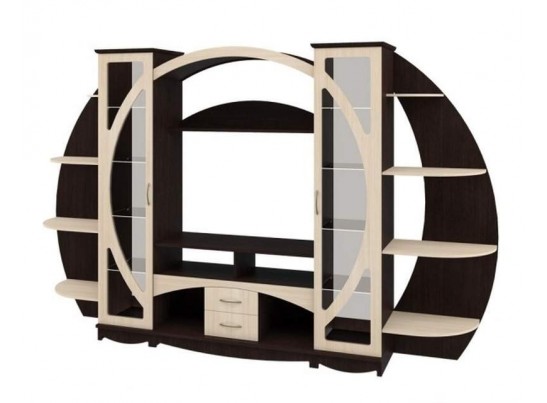 Стенка Ривьера (венге, беленый дуб)