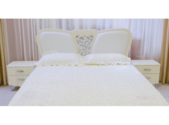 Кровать София МН-025-01, крем глянец