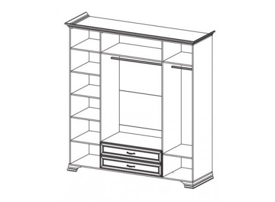 Шкаф четырехстворчатый Юнона МН-132-04, белый