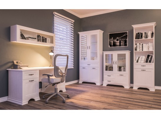 Стол письменный с тумбой Юнона МН-132-26, белый