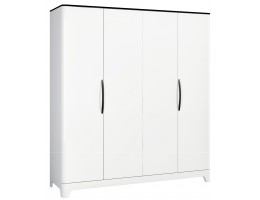 Шкаф четырехдверный Верона МН-024-04, белый глянец