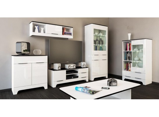 Тумба с ящиком Верона МН-128-03, белый глянец