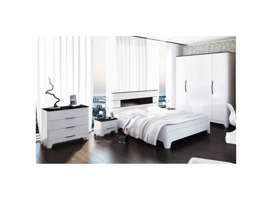 Шкаф для одежды Верона МН-024-03, белый глянец