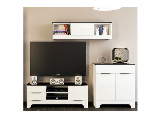 Тумба с ящиком Верона МН-128-03, белый глянец