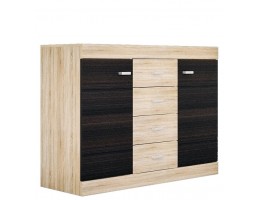 Тумба-комод Веста МН-130-04, дуб сонома/дуб ниагара