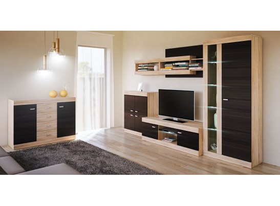 Тумба высокая Веста МН-130-03, дуб сонома/дуб ниагара