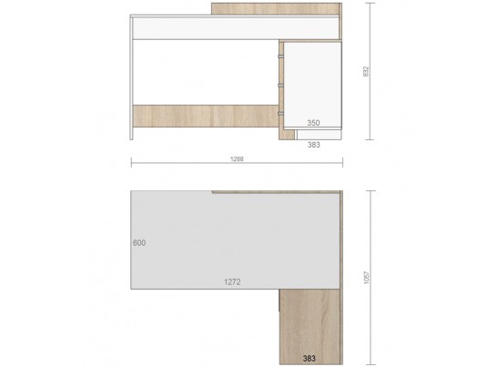 Стол компьютерный iWork 02