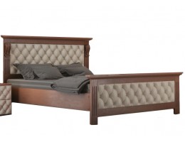 Кровать с мягким изголовьем ЛИДЕР