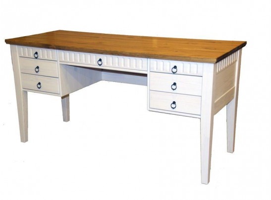 Стол письменный Хельсинки 07 2-х тумбовый (массив)