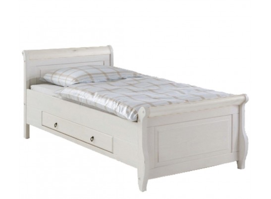 Кровать односпальная Мальта с ящиком - 100х200 (массив)
