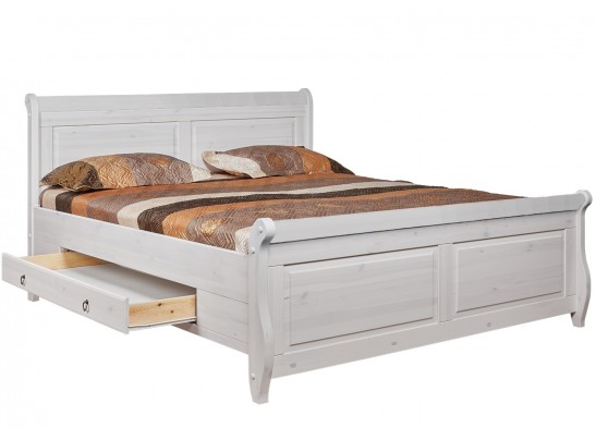 Кровать двуспальная Мальта М с ящиком - 180х200 (массив)