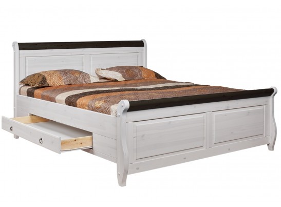 Кровать двуспальная Мальта М с ящиком - 180х200 (массив)