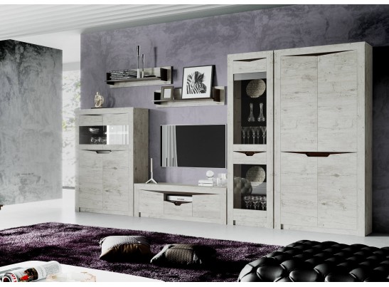 Тумба под ТВ с дверцами Соренто, дуб бонифаций