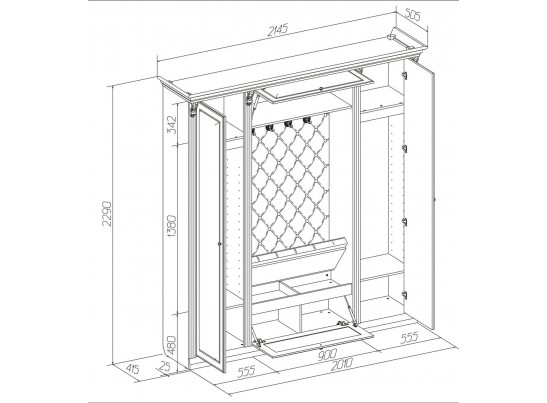 Прихожая Благо артикул Б 5.1-2 (карамель)