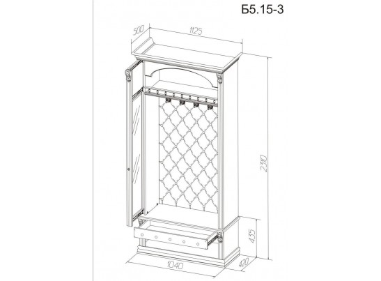 Прихожая Благо Б 5.15-3 (орех)