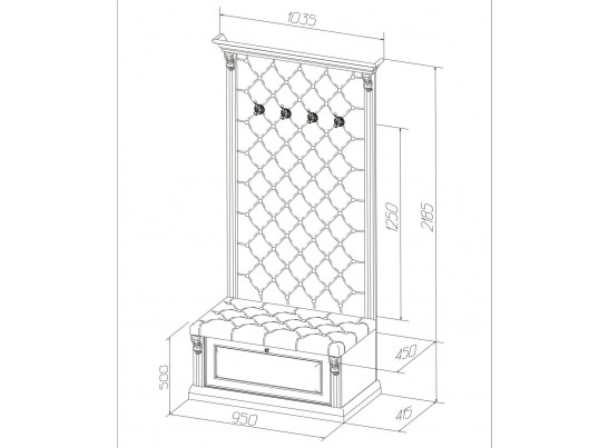 Прихожая Благо артикул Б 5.8-2 (орех)