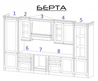 Кухня прямая БЕРТА 4,2, жемчуг