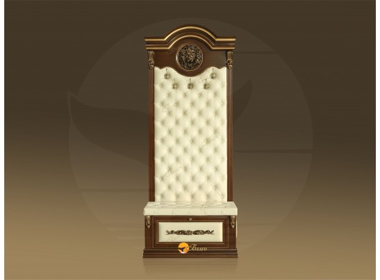 Прихожая Б11.2-18 с панелью "БЭТМЕН" и декором "ЛЕВ" орех/патина золото/ECOTEX-3014 в Кургане