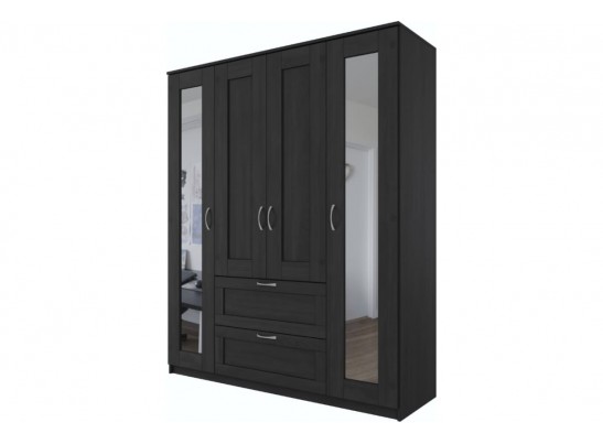 Шкаф 4 двери и 2 ящика с зеркалами СИРИУС 4 2.02.01.092.1 в Кургане