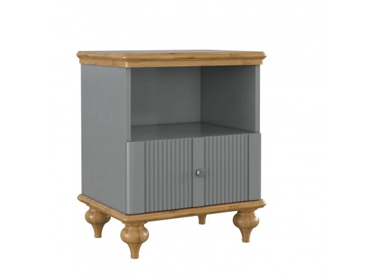 Тумба прикроватная "Рандеву" 01 (белый, серый) в Кургане