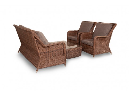 "Гляссе" лаунж-зона из искусственного ротанга, цвет коричневый в Кургане