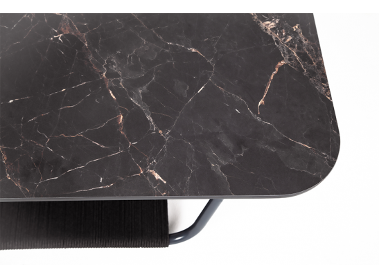 "Гранада" журнальный стол 100х65 см из HPL, цвет "черный мрамор" в Кургане