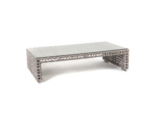 "Тито" кофейный столик плетеный, цвет серый в Кургане