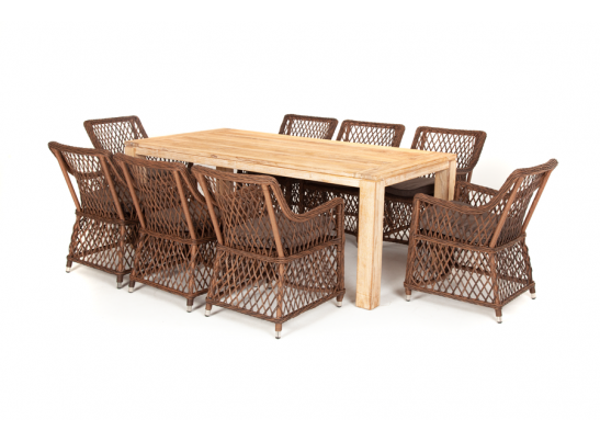 "Витория" обеденная группа плетеная, цвет коричневый в Кургане