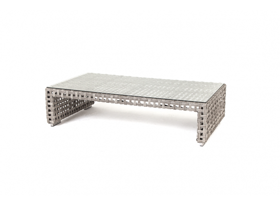 "Тито" кофейный столик плетеный, цвет серый в Кургане