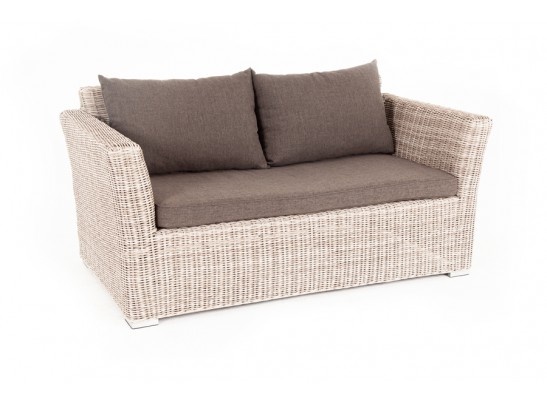"Капучино" диван из искусственного ротанга двухместный, цвет бежевый в Кургане