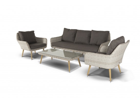 "Прованс" лаунж-зона плетеная из искусственного ротанга, цвет бежевый в Кургане