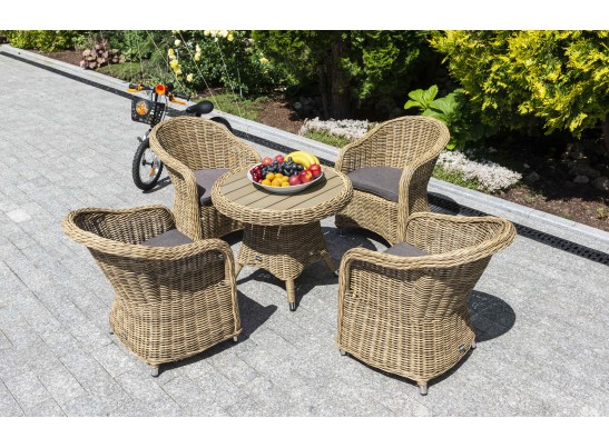 "Равенна" кофейный стол из искусственного ротанга, цвет соломенный в Кургане