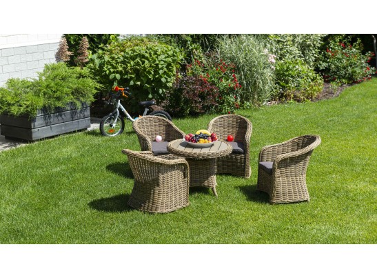 "Равенна" кофейный стол из искусственного ротанга, цвет соломенный в Кургане